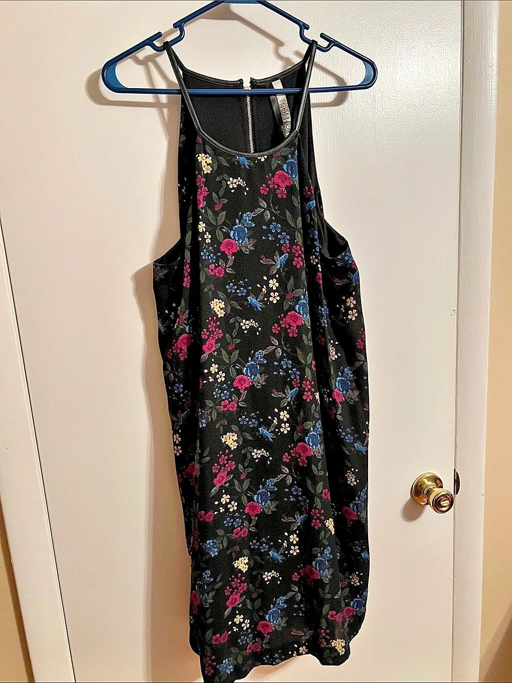 kensie Floral SunDress in Black XL Like New